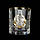 Сет кришталевих склянок "Лідер" (6 шт) накладки звірі золото Гранд Презент GPBCR6GLD, фото 4
