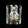Сет кришталевих склянок "Лідер" (6 шт) накладки звірі золото Гранд Презент GPBCR6GLD, фото 5