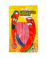 Желейные конфеты Кислый Забавный Карандаш Jake Funny Sour Pencils 100г Испания