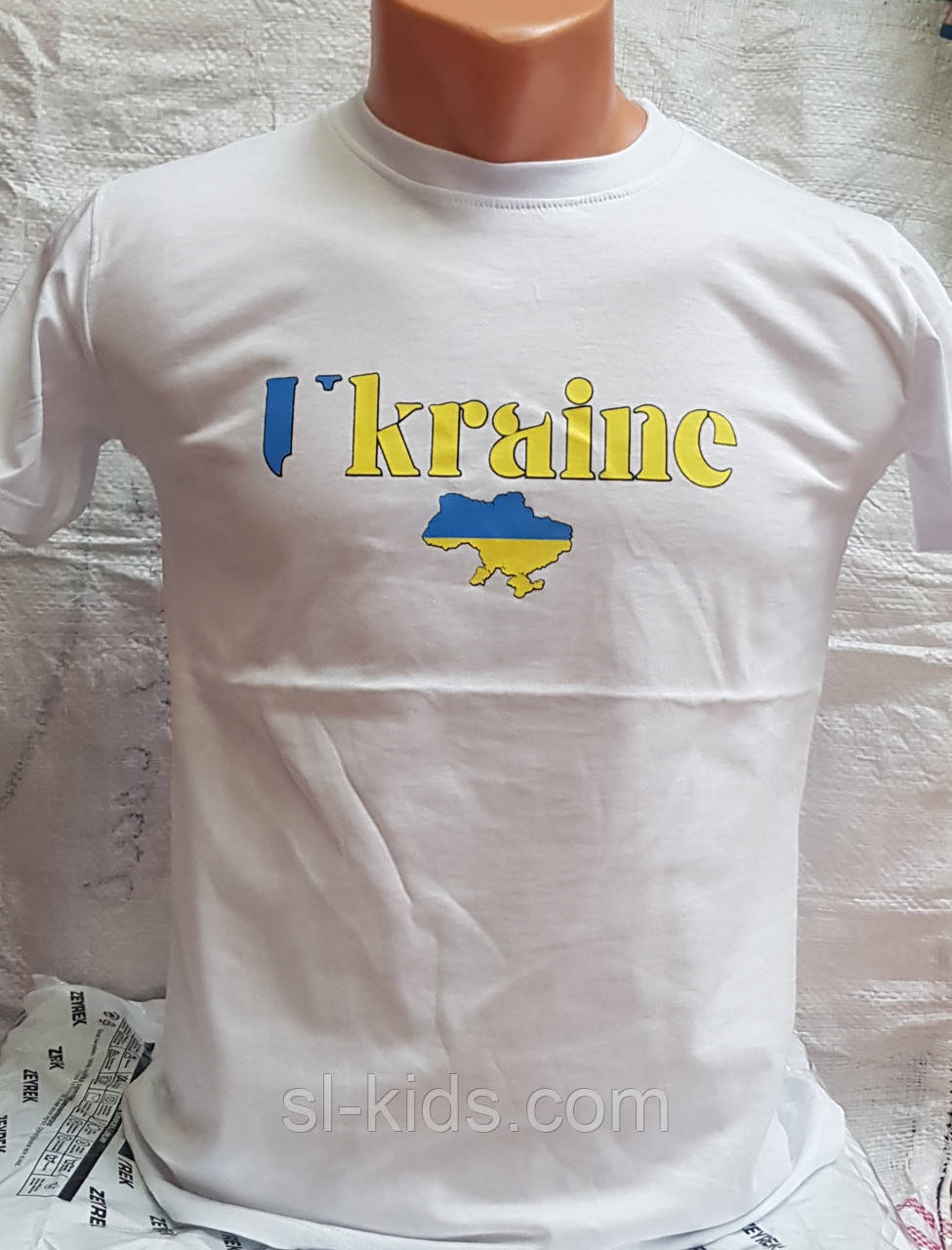Футболка дитяча патріотична "Ukraine" 11-15 років вир.Туреччина