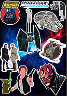 Наклейки Стикеры А5 самоклеющаяся бумага фильм "Star Wars / Звездные войны" стикеры набор