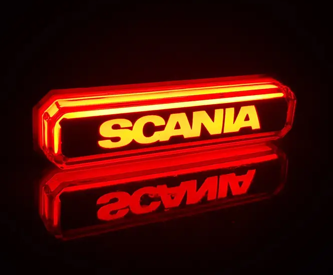 Ліхтар декоративний SCANIA червоний неон 12-24 В (85х15х18) Туреччина