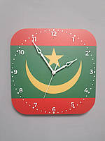 Настенные часы флаг Мавритании, подарок мавританцу, мавританский декор