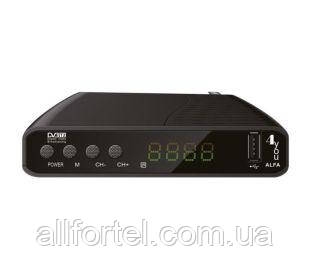 ТВ-Тюнер DVB-T2  ALFA (пластик, покращене охолодження, 2usb, GX6701) 4you