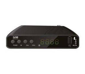 ТВ-Тюнер DVB-T2  ALFA (пластик, покращене охолодження, 2usb, GX6701) 4you