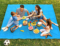 Большой влагозащитный пикниковый пляжный коврик Retoo S175 Голубой 240х200 см