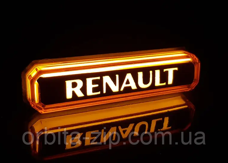 Ліхтар декоративний RENAULT жовтий неон 12-24 В (85х15х18) Туреччина