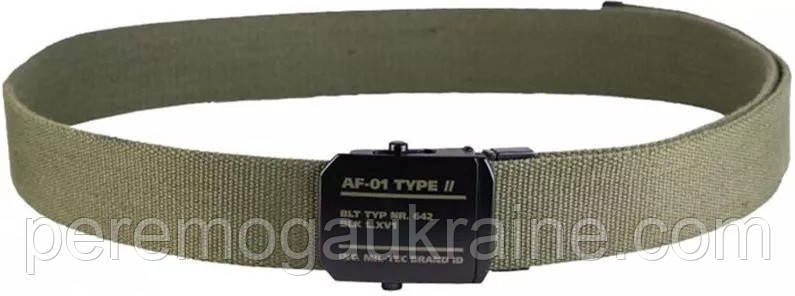 Ремінь тактичний Mil-Tec чорна пряжка 40мм Оливковий  130 см (13174101), фото 1