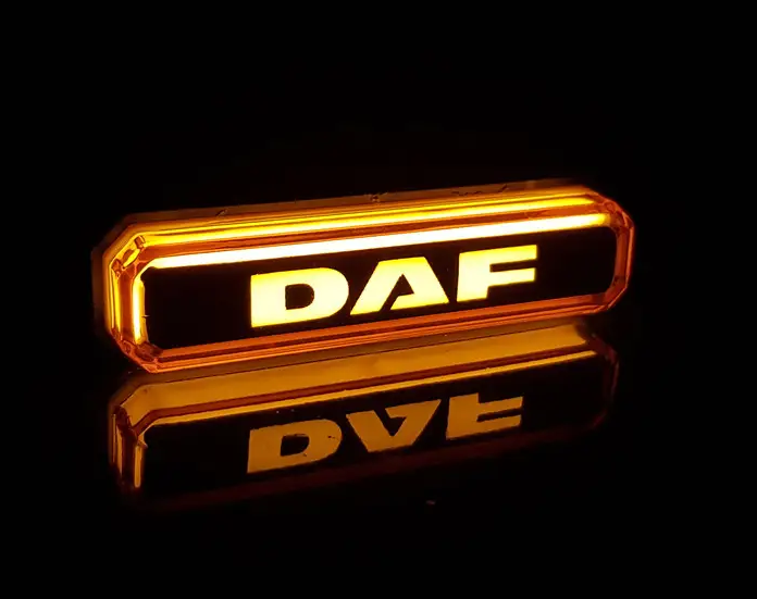 Ліхтар декоративний DAF жовтий неон 12-24 В (85х15х18) Туреччина, фото 1