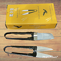 Ножницы для подрезания ниток, 105мм, сталь SK2 (black), ручка пластик ABS, (12шт./уп),