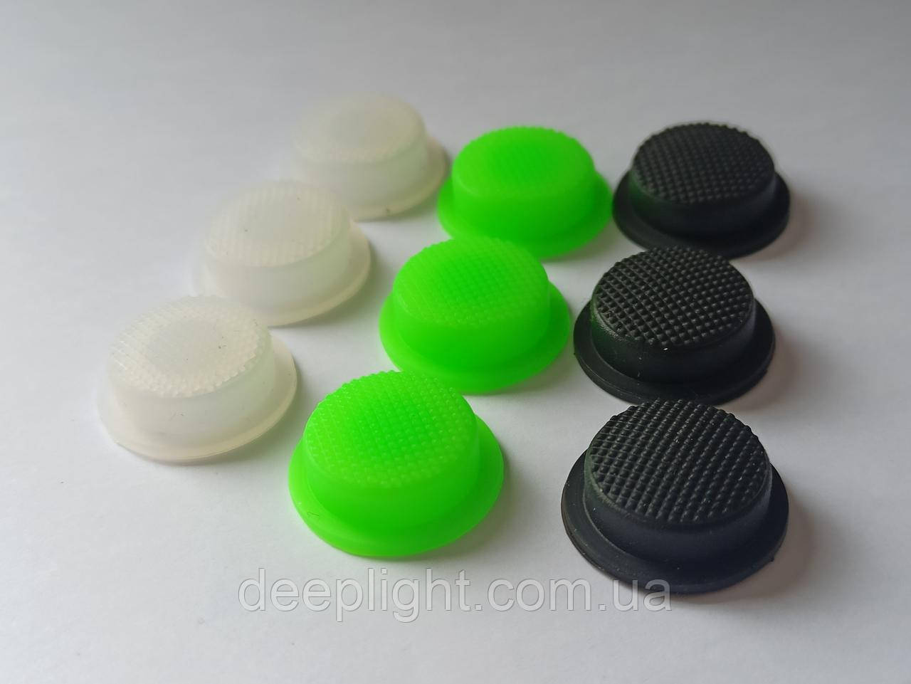 Міцна Convoy кнопка ліхтаря гумовий ковпачок 20 мм гумова 
 чорна, прозора силіконова, фото 1