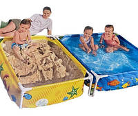 Каркасный детский бассейн c песочницой 561CF Bestway прямоугольный 213х122х30,5 см