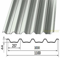 Профнастил НС-44 0.45 мм Цинк