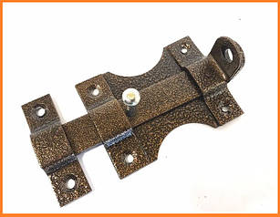 Засув "Метелик" 100*80 мм (коричневий)