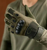 Перчатки тактические Wellberry Олива (L), Рукавицы штурмовые с закрытыми пальцами для ВСУ