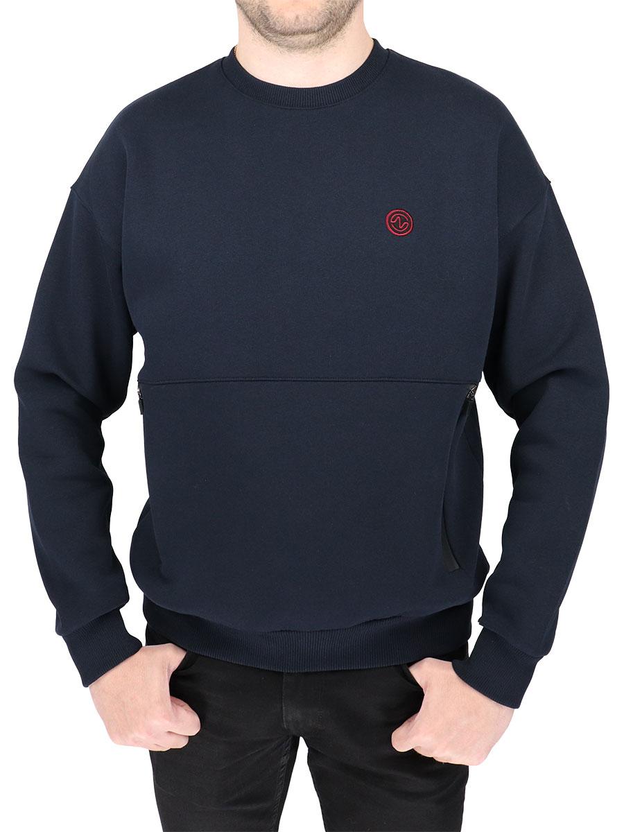 Толстовка чоловіча ARMA 9094 Dark Blue на флісі, фото 1
