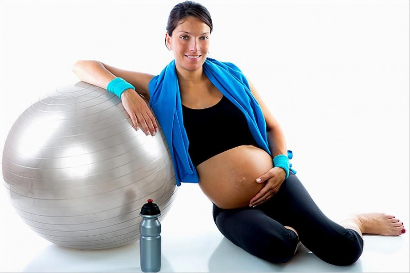 М'яч для фітнесу (фітбол) у комплекті з насосом 55 см для вагітних та занять з немовлятами Profit Ball Сірий