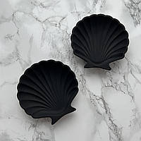 Гіпсова підставка мушля чорна
