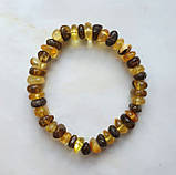 Браслет 100% натуральний цільний природний бурштин галтівка вага 8,5г, фото 4