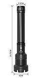 Ліхтарик ручний T6 світлодіодний металевий 15W акумулятор зарядний пристрій, захисний бокс P90, фото 3