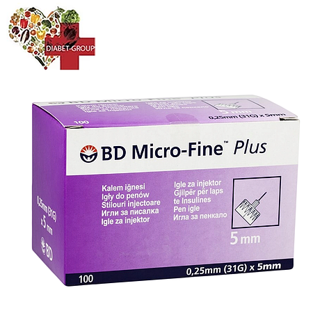 Голки для шприц-ручок BD Micro-Fine+ "МікроФайн" 5 мм 100 шт., фото 1