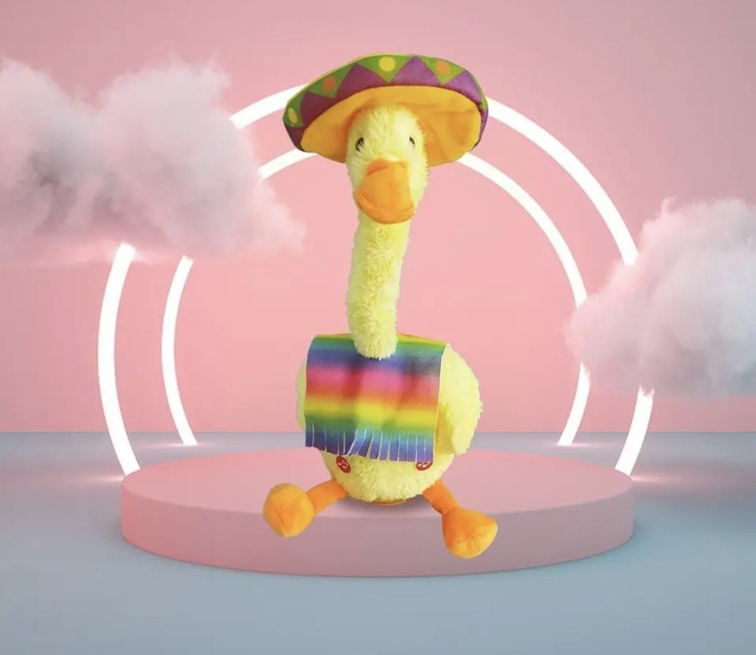 Музична іграшка інтерактивна — гусяча качка, що танцює, колиска м'яка