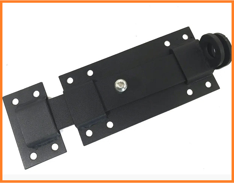 Засув (шпінгалет) плоский Харків Великий 180*90 мм (чорний), фото 1