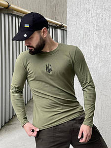 Лонгслів 'Pulse' з Тризубом (футболка з довгим рукавом) Хакі