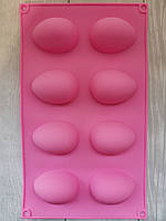 Силіконова форма "Яйце половинка" розмір комірки 6х4.5 см, Форма для шоколадних цукерок