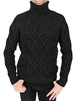 Теплий темний светр для чоловіків Pulltonik 230-524 Siyan