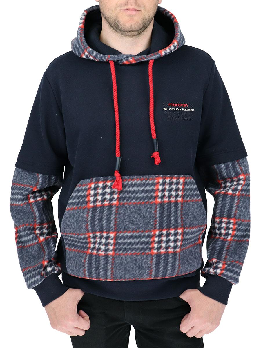 Темно-синя толстовка-кенгуру Maraton 2120232 Darkblue, фото 1