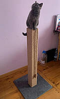 Дряпка-столбик для котов, когтеточка для котов, когтеточка столбик, кошачьи когтеточки 80х40х40см