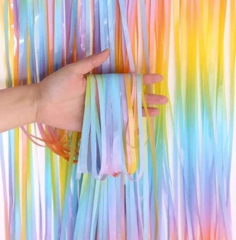 Фотозона-шторка з дощу 1*2 м, райдужна 13003 KNZ