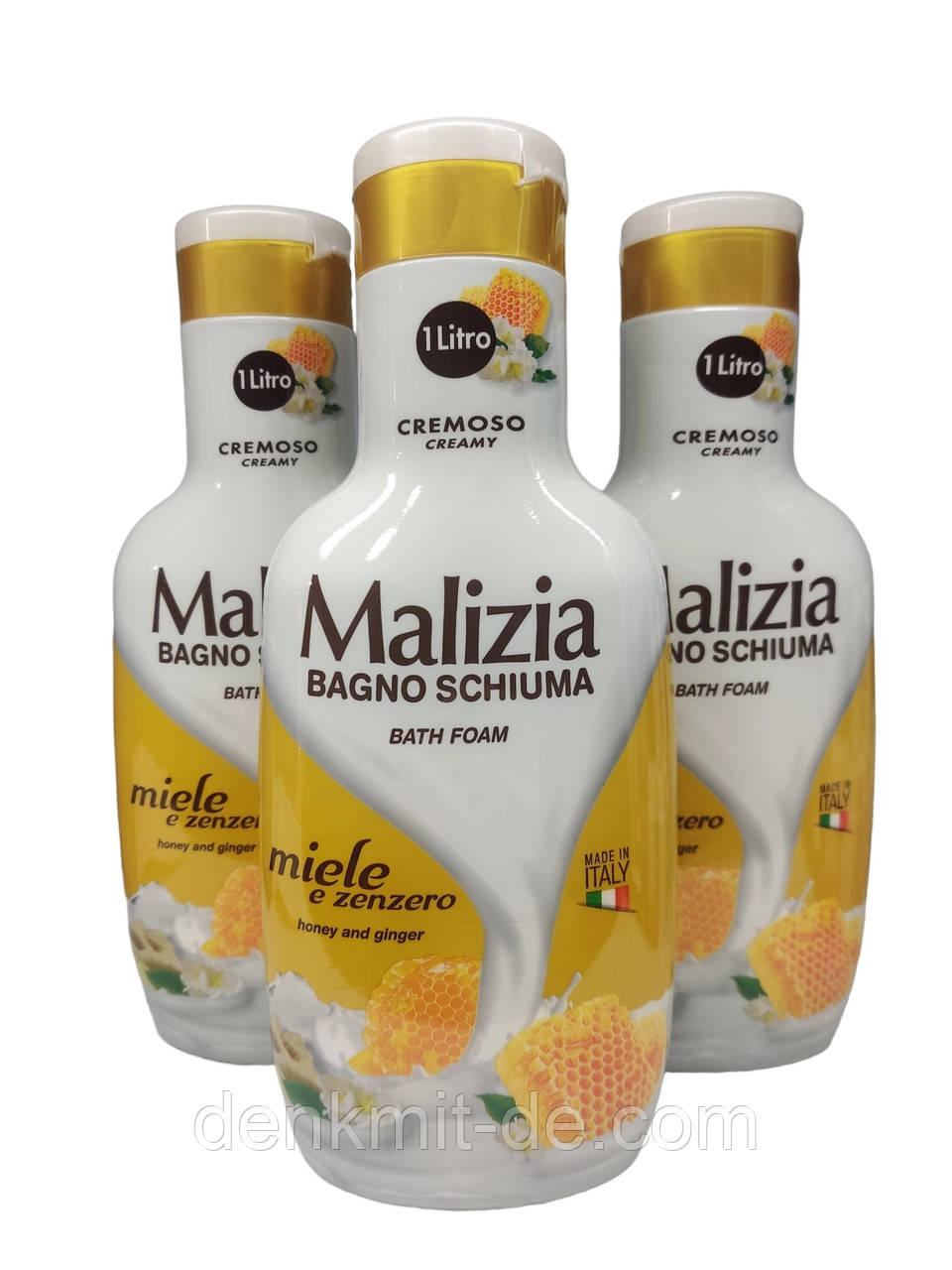Malizia Гель для душу Honey and ginger, 1000 мл
