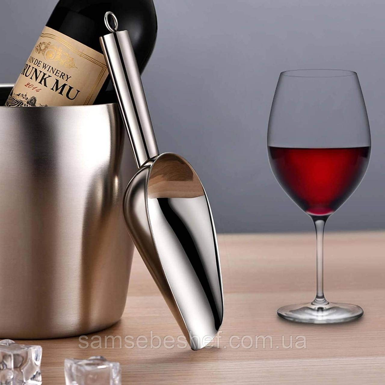 Совок для сипучих продуктів GA Династія сталевий 180 мл 26069, фото 1