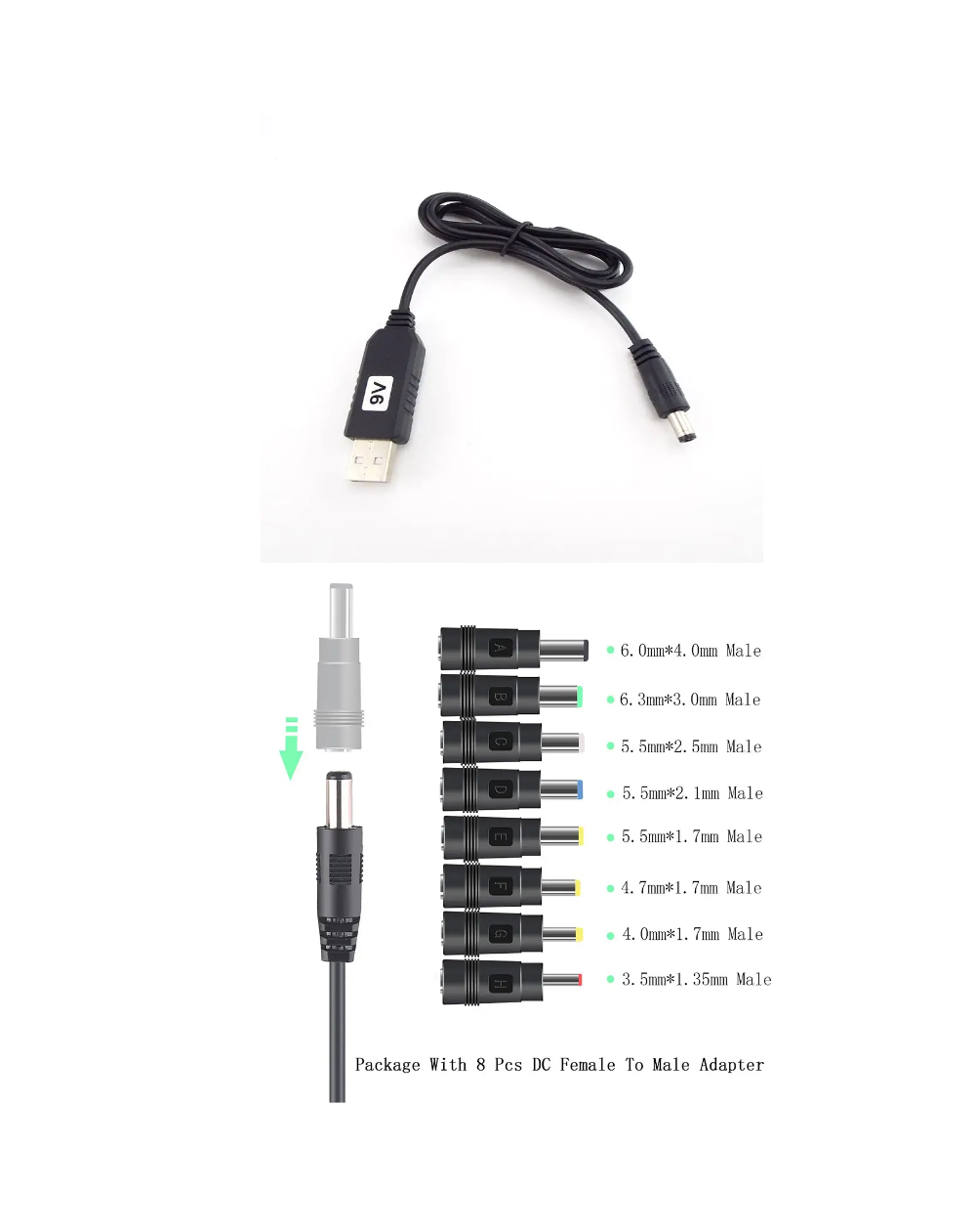 Переходник адаптер USB для питания роутера модема с 5В на 9В с набором ...