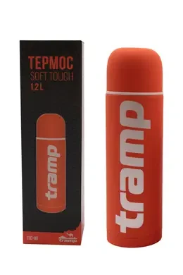 Питний термос Tramp Трамп Soft Touch 1,0 л, помаранчевий, фото 1