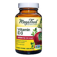 Витамины и минералы MegaFood Vitamin D3 2000 UI, 30 таблеток