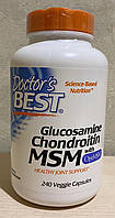 Glucosamine Chondroitin MSM с OptiMSM - 240 капсул - Doctor's Best (Глюкозамин, Хондроитин и МСМ Доктор Бест)