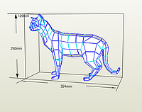 PaperKhan Конструктор из картона кошка кот котенок оригами паперкрафт 3D фигура развивающий набор антистресс