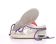 Кросівки Nike SB Dunk x Off White Lot 15/50 Low Gray / Найк СБ Данк Офф Вайт Лот 15/50 Низькі Сірі, фото 2