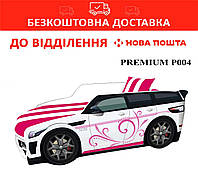 Кровать-машинка 80*180 PREMIUM (Премиум) P004 Розовый