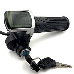 Ручка газу 48V з дисплеєм і замком запалювання, для електроквадроциклу, електровелосипеда. (Тип 2)