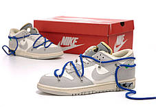 Кросівки Nike SB Dunk x Off White Lot 32 Low Gray / Найк СБ Данк Офф Вайт Лот 32 Низькі Сірі, фото 3