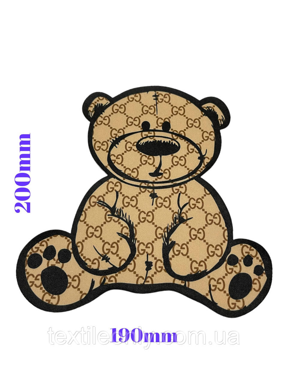 Нашивка Ведмедик Гуччі / Bear 190х200 мм