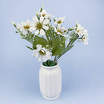 Штучні білі маргаритки в букеті, 10 квіток, 30 см