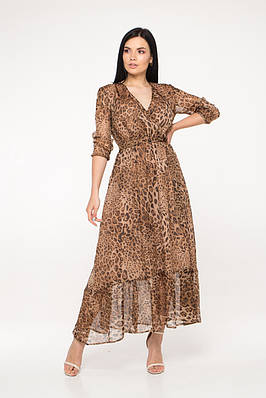 Жіноча літня сукня ошатна S - 2XL леопардовий