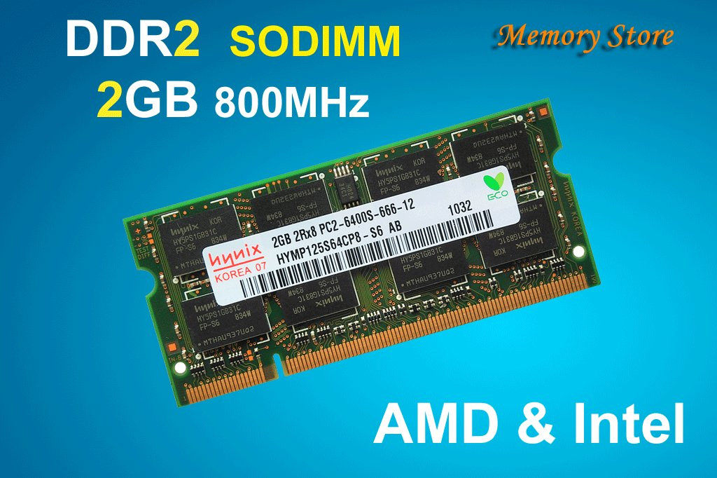 Оперативна пам'ять для ноутбука Hynix DDR2 2Gb PC2-6400s 800MHz, Hynix, HYMP125S64CP8-S6