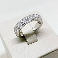Кольцо серебряное с кубическим цирконием "Дорожка" 16,5 5,32 г