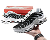 Чоловічі кросівки Nike Air Max Plus TN Black White Взуття Найк Аір ТН Плюс чорно білі повсякденні весна літо, фото 2